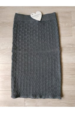 Sukně šedá vzor "íčka" 1