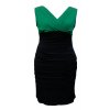 Společenské šaty pro plnoštíhlé Vera zeleno-černé