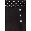 Rockabilly retro šaty Rosemary černé s bílými puntíky detail
