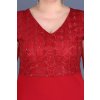 Společenské šaty pro plnoštíhlé Electra červené detail