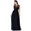 Luxusní společenské šaty Floretta černé