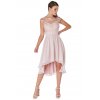 Luxusní společenské šaty pro plnoštíhlé Floretta III světle růžové 2