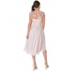 Luxusní společenské šaty pro plnoštíhlé Floretta III světle růžové zezadu