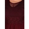 Společenské šaty pro plnoštíhlé Raimonda vínově červené dlouhé detail
