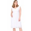 Společenské šaty pro plnoštíhlé Milly bílé 2