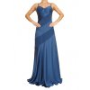 Dynasty luxusní společenské dlouhé šaty Paulette modré