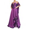 Dynasty luxusní společenské dlouhé šaty Meredith fialové s šálou
