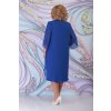 Luxusní společenské šaty pro plnoštíhlé Antonella modré zezadu
