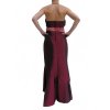 Dynasty luxusní společenské šaty Esmeralda vínově červené zezadu