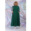 Luxusní společenské šaty pro plnoštíhlé Eugenia III smaragdově zelené dlouhé zezadu