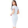 Společenské šaty Audrey světle modré zezadu