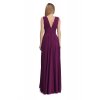 Luxusní společenské šaty Violetta purpurově fialové zezadu