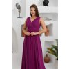 Luxusní společenské šaty Violetta purpurově fialové dlouhé 5