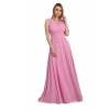 Luxusní společenské šaty Violetta světle růžové dlouhé