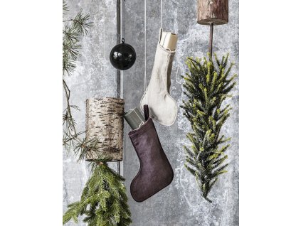 Vánoční ponožka na dárky šedá