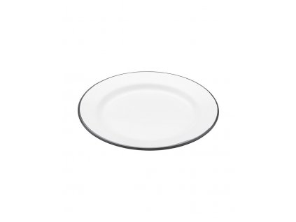 Smaltovaný talíř bílý / 20 cm