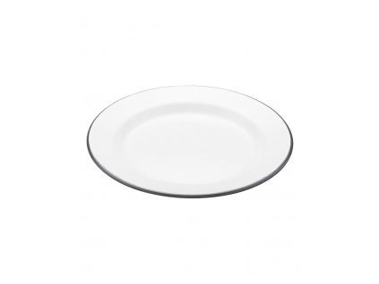 .Smaltovaný talíř bílý / 24 cm