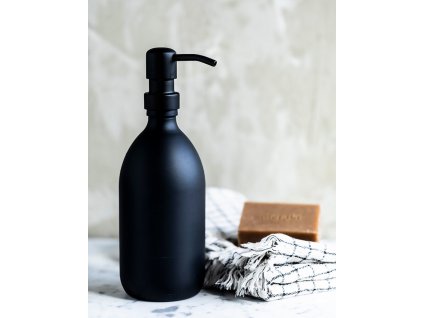 Matte Black Soap Dispenser Bottle / Black 500 ml