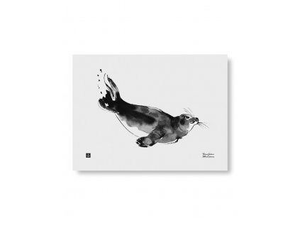 Print aquarelle "Seal"