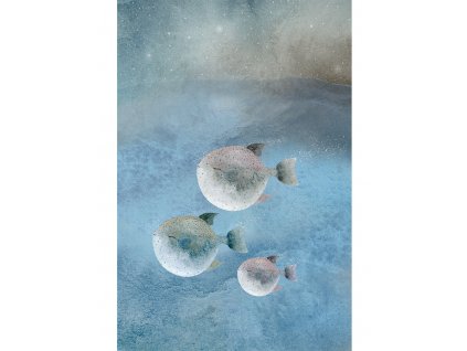 Print aquarelle "Souhvězdí ryb"