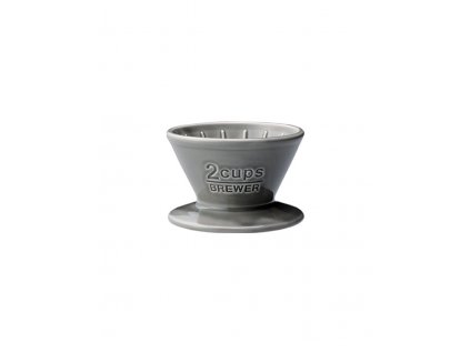 Keramický dripper 2 šálky gray