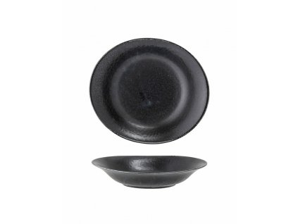Sada polévkových talířů Yoko Black Porcelain 4 ks