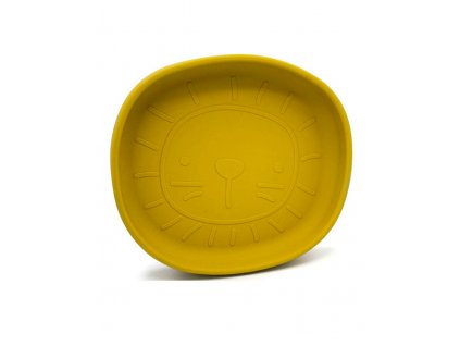 Kids silicone plate Lion Mustard