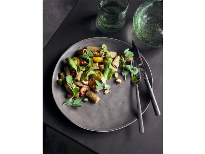 Kameninový talíř rustikální Dark Grey Ø 27,5 cm