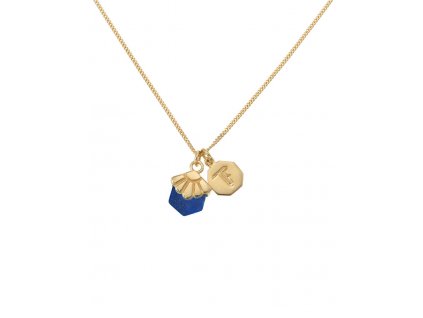 Náhrdelník Mini Deco Daisy Lapis Lazuli Gold