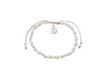 MINI PEARLS • Pale Pink Cord & Silver