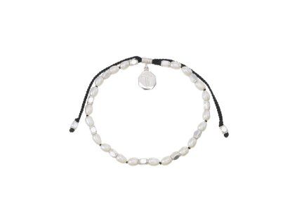 MINI PEARLS • Black Cord & Silver