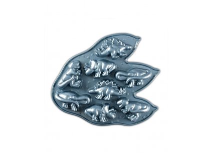 Forma na 8 mini bábovek Dinosauři modrá
