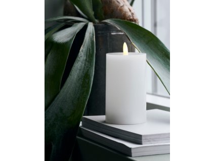 LED candle white 12,5 cm / wide