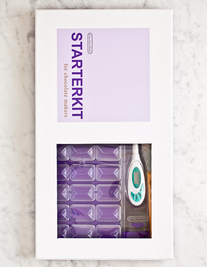 Starter set for praline production