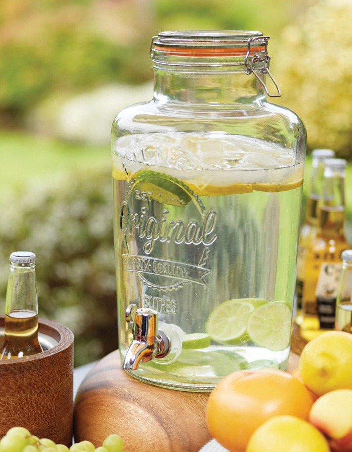 Kilner glass jar with 5 l tap