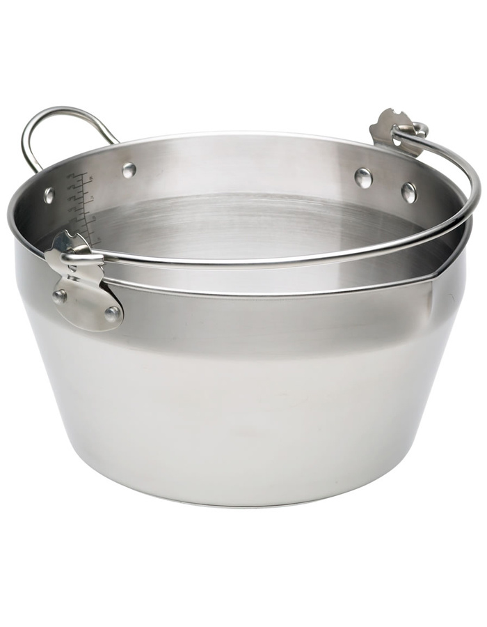 Home Made Stainless Steel 9 Litre Maslin Pan with Handle