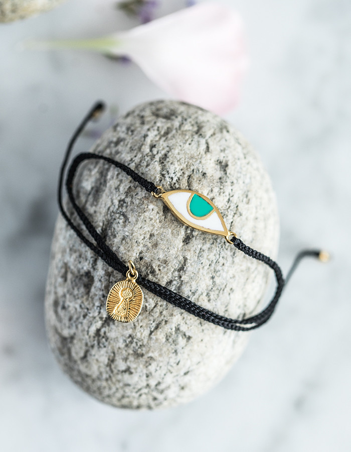 Náramek eye protection bracelet - black/gold