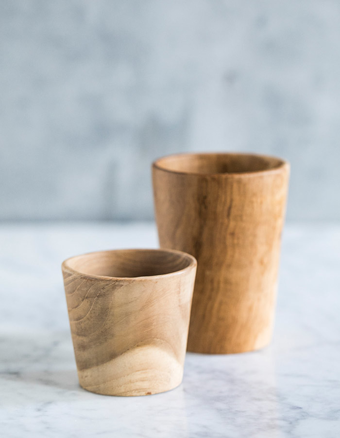 Teak wood mug - small