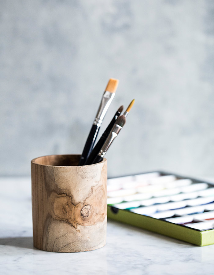Teak wood mug - medium