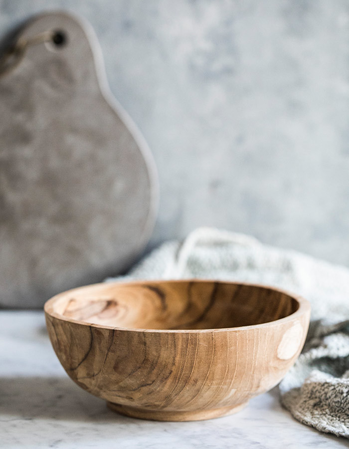 Smoothie Teak wood bowl Ø 20 x 7