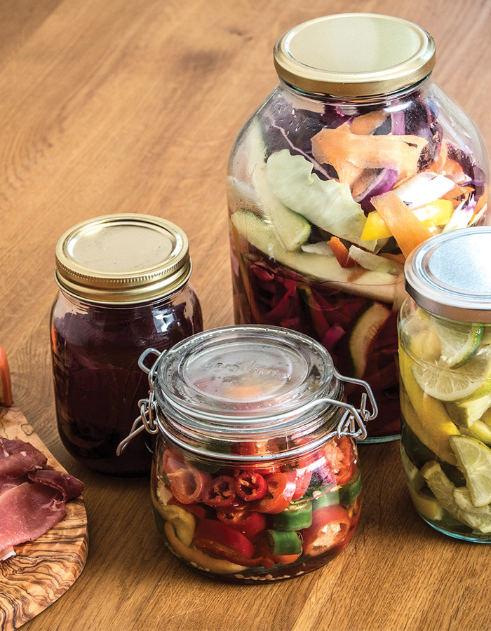 Home Made Traditional 1/2 Gallon Glass Pickling Jar