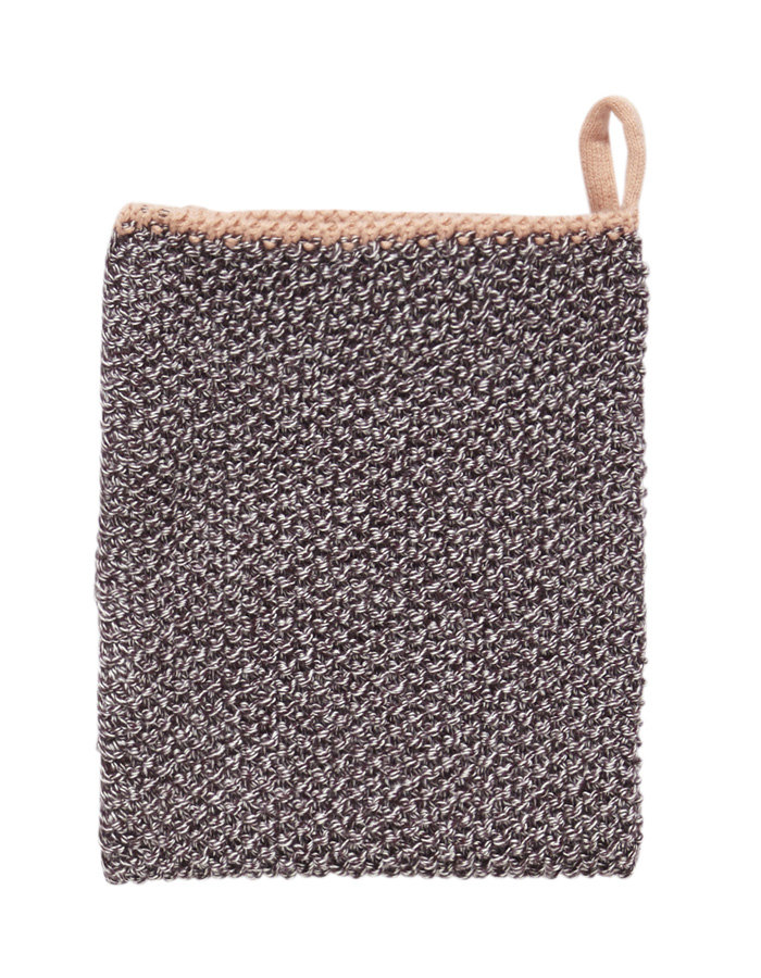 Coral, Purple and White Washcloth