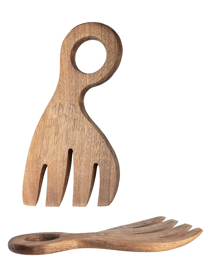 Set salátových příborů z akácie Brown