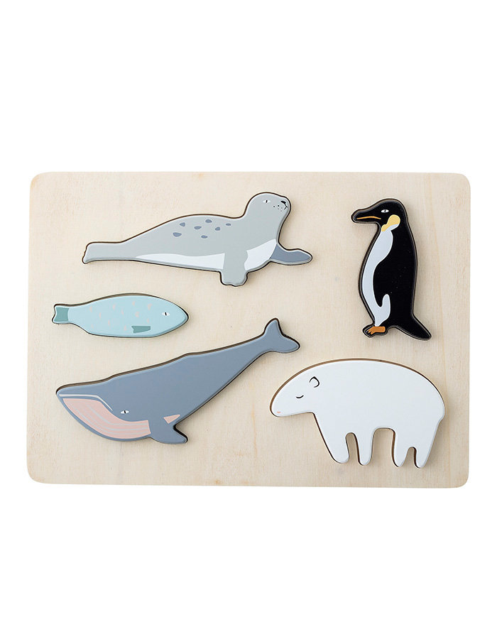 Puzzle, Multi-color, Plywood - Water Animals