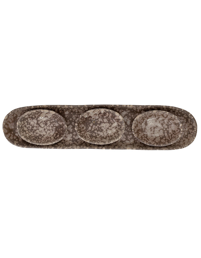 Thea Tapas Set, Brown, Stoneware