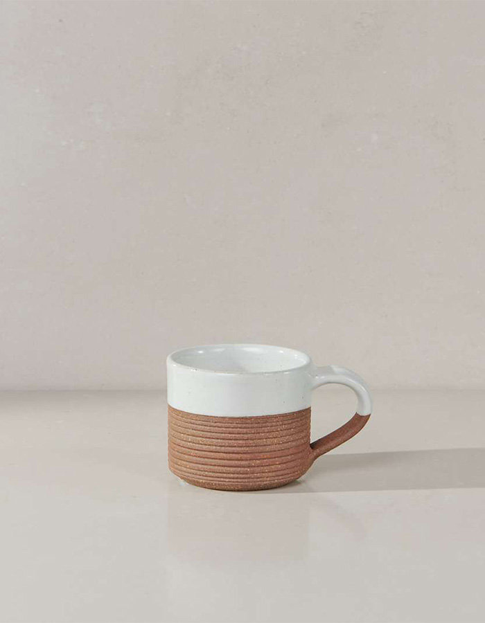 Hrnek Mali Ribbed Espresso White ø 7 cm