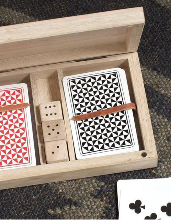 Mango Wood Card & Dice Set