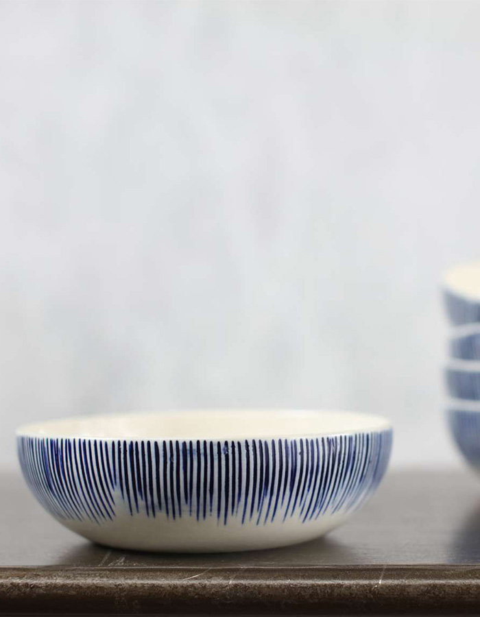 Karuma Ceramic Cereal Bowl Blue & White