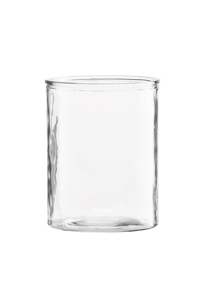 Nižší skleněná váza z čirého skla Cylinder