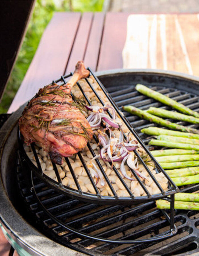 Big Green Egg půlkruhový litinový rošt / L
